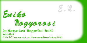 eniko mogyorosi business card